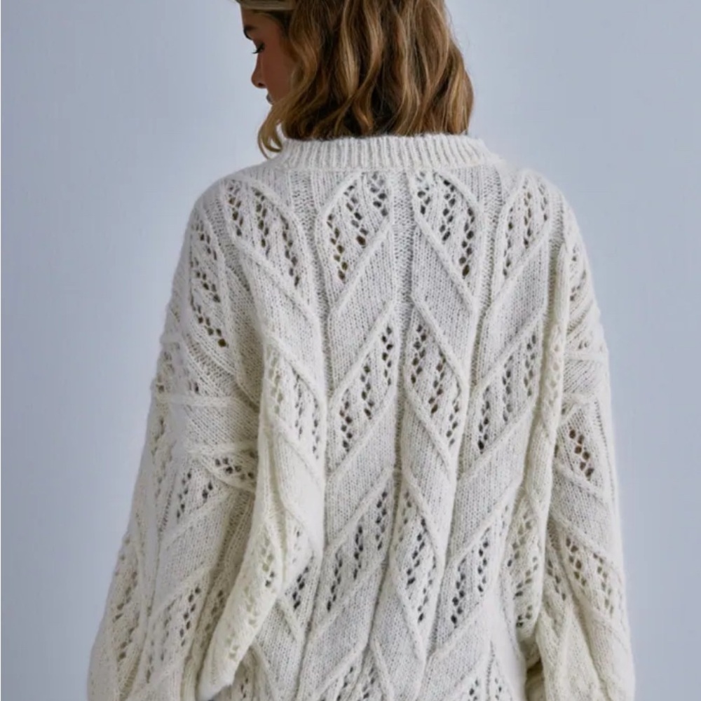 Vero Moda Cream Knit Pullover - Picture 2 of 8